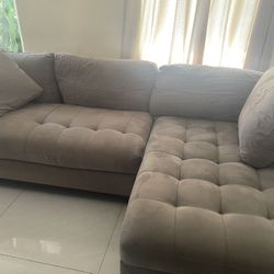grey sectional chaise couch sofa 