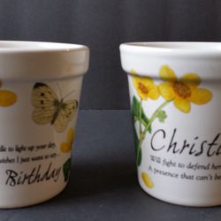 Stoneware Flower Pot Candles by History and Heraldy