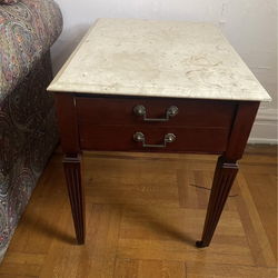 Vintage marble top side tables