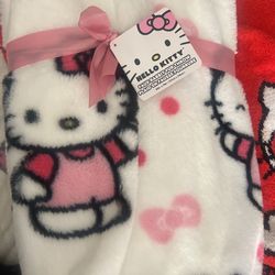 Faux Fur Hello kitty Throw Blanket Perfect Christmas Present