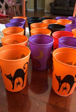 Halloween plastic cups. New $.25 cents each 27 available