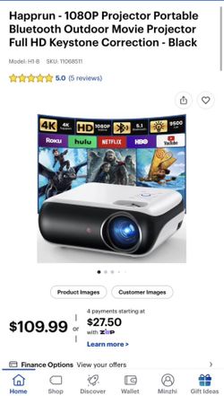 1080P Smart Projector with Google TV