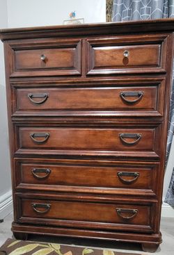 Tall Wood Chest of Drawers Dresser
