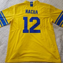 LA Rams Nacua #12 Yellow NFL Jersey