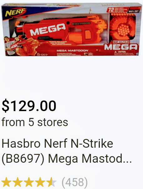 Nerf N-Strike MEGA Mastodon Blaster  Exclusive Open Box.