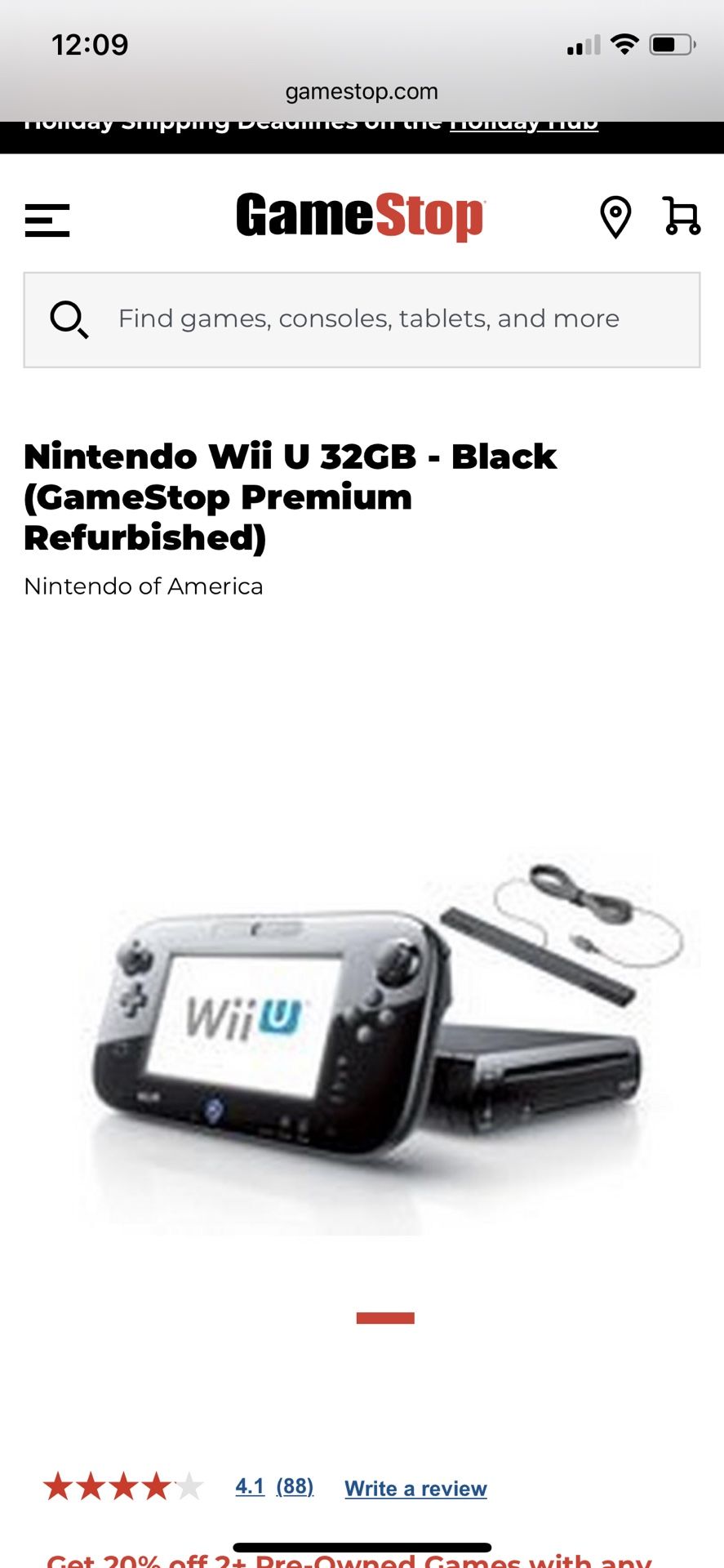 Wii U with games