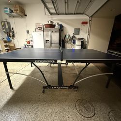 Ping Pong Table + Net + Net Clamps + Paddles + Balls