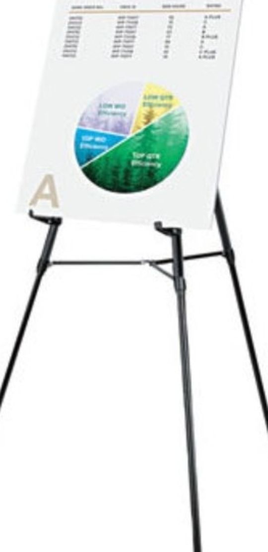 Easel includes pad retainer to hold flipcharts