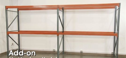 Pallet Rack Unit. Double As Pictured With Wire Decking , Heavy Duty Shelves 8wx8hx4d