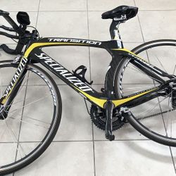SPECIALIZED Transition Expert Racing Bicycle Yellow On Black 10 Speed With Arm Rests