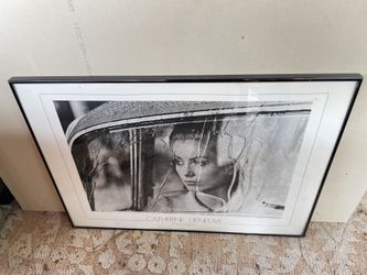 Catherine Deneuve Framed Film Photo – Rain Scene, Manon 70 (28x20)