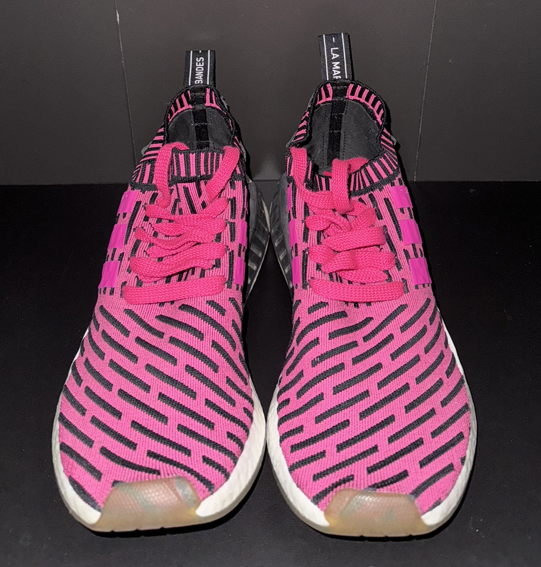 Mens Adidas NMD R2 Primeknit Mesh shoes Shock Pink