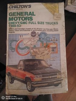 Chilton's GM Chevy/GMC Full Size Trucks 1988-93 Repair Manual