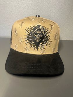 Grim Reaper Skull Snapback Hat