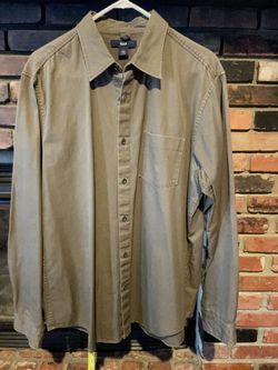 Gap Dress Shirt- Brown- Size Large