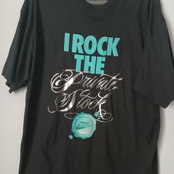 Nike. I Rock The Private Stock. Black/Silver/Green Graphic T-Shirt. Men Size XL.