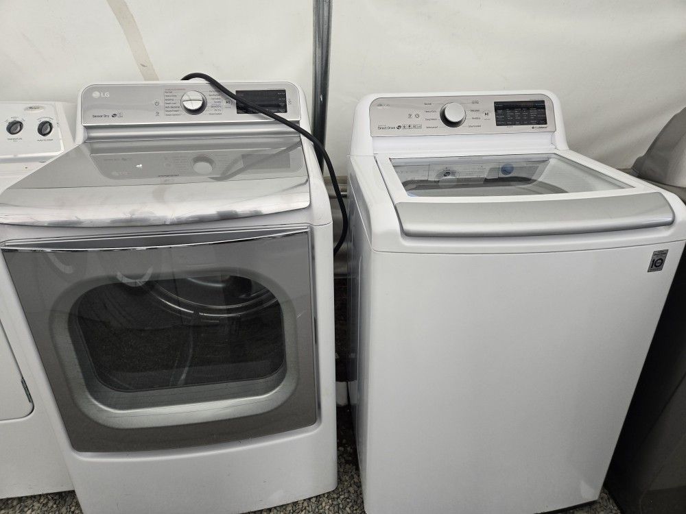 Lg Washer And Dryer Set Electric Topload