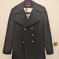 Via Spiga Wool Coat With Floral Lining