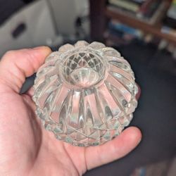  vintage Waterford crystal round candle holder