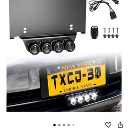 License Plate With Light Fog Lights