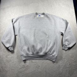 Vintage Russell Athletic Sweatshirt Men’s 2XL Gray Crewneck Made USA 90s #1834