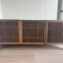 Crate & Barrel Marin Shiitake Media Console 