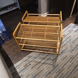 Stackable Bamboo Shoe Organizer