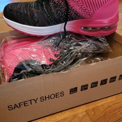 Steel Toed Safety Shoes (Size 42, Chart In Photos)