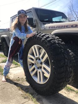 Toyota stock 20” with 34” tires