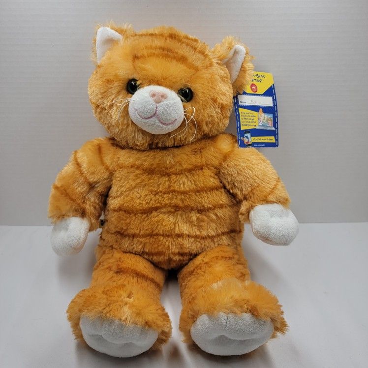 16" Build A Bear BAB Orange Tabby Kitty Cat Stuffed Plush Toy Kitty Friend Anima