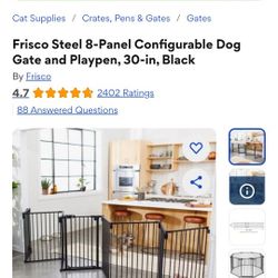 Frisco 8 Panel Adjustable Metal Dog Gate