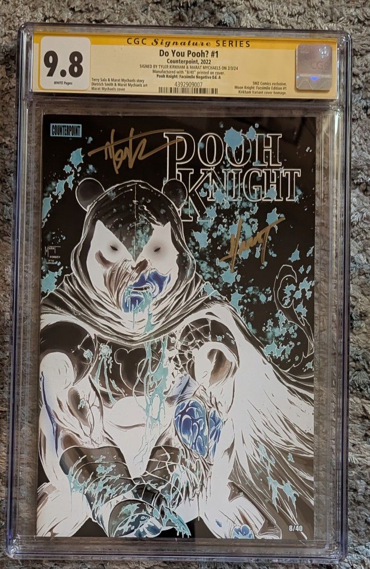 Pooh Knight Battle Damage Marat/ Kirkham Moon Knight Homage CGC Signature 9.8