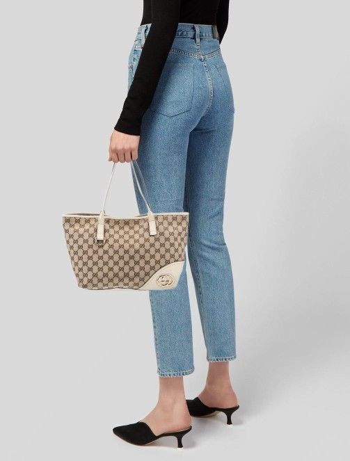 Authentic Gucci GG Monogram Supreme Britt Tote Bag