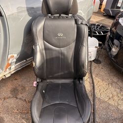 Infiniti G37 Convertible Black Leather Seat Set – Front & Rear