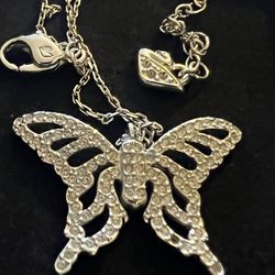 Swarovski Crystal  Butterfly Necklace 