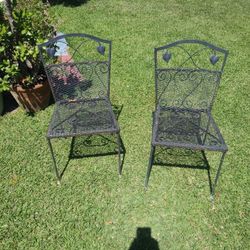 Vintage Wrought Iron Chairs