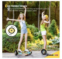 Swagtron Multicolor Evo Freestyle Hoverboard Bluetooth Speaker