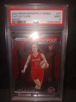 2024 PRIZM MONOPOLY WNBA CAITLIN CLARK INSERT PSA  #27 MINT 9 ROOKIE 🔥🔥🔥