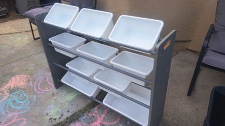 Kids' Toy Storage Organizer with Bins – Gray & White*Not Firm on price/Will consider fair offers*