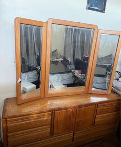 Dresser with mirror