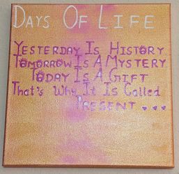 Hand painted Motivational Canvas