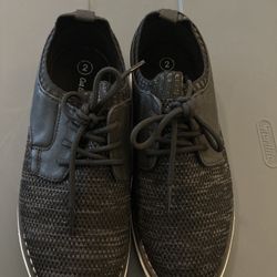 Size 2 Black Oxford Boys Shoe 