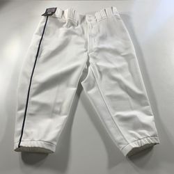 Mizuno Premier Adult Large Baseball Pants Short Knickers Pant White Navy