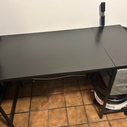 Black Desk With 2 Drawers