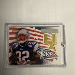 2002 Topps Antowain Smith Super Bowl Goal Post Relic Card