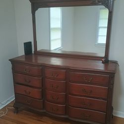Solid Wood Antique Dresser 