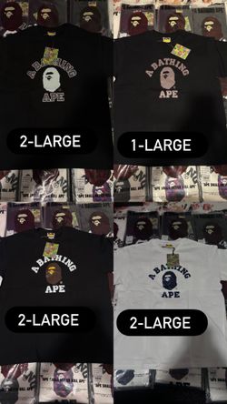 Best quality bape tees sizes available are in picture lmk