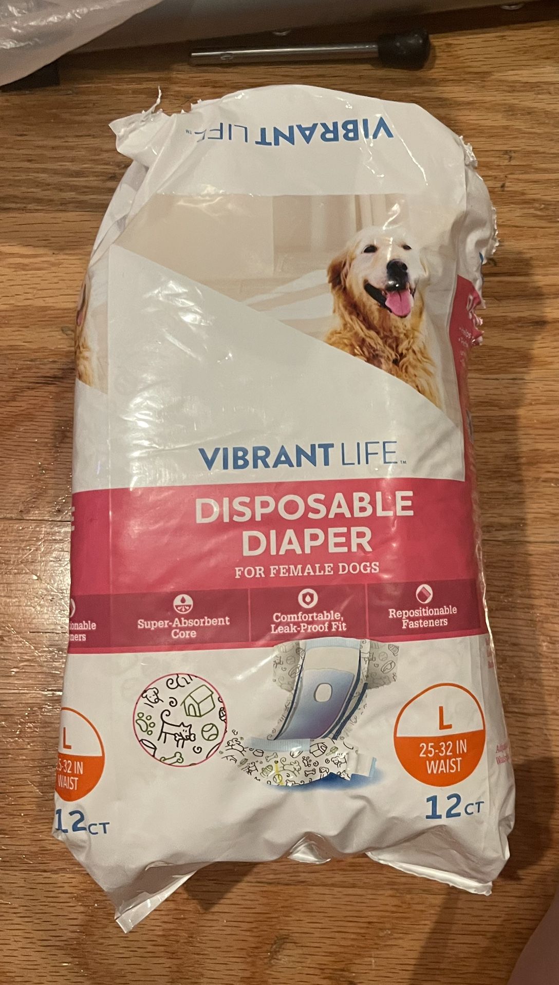 Dog Diapers Open Used 1 Missing Size L
