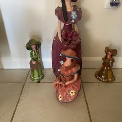 4 Original Ceramic Dolls None Face