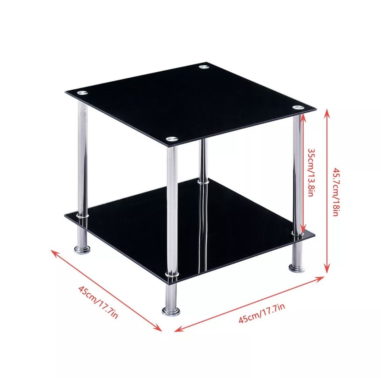 Brand new glass side table, corner table, coffee table